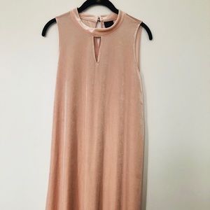 Light pink velvet dress